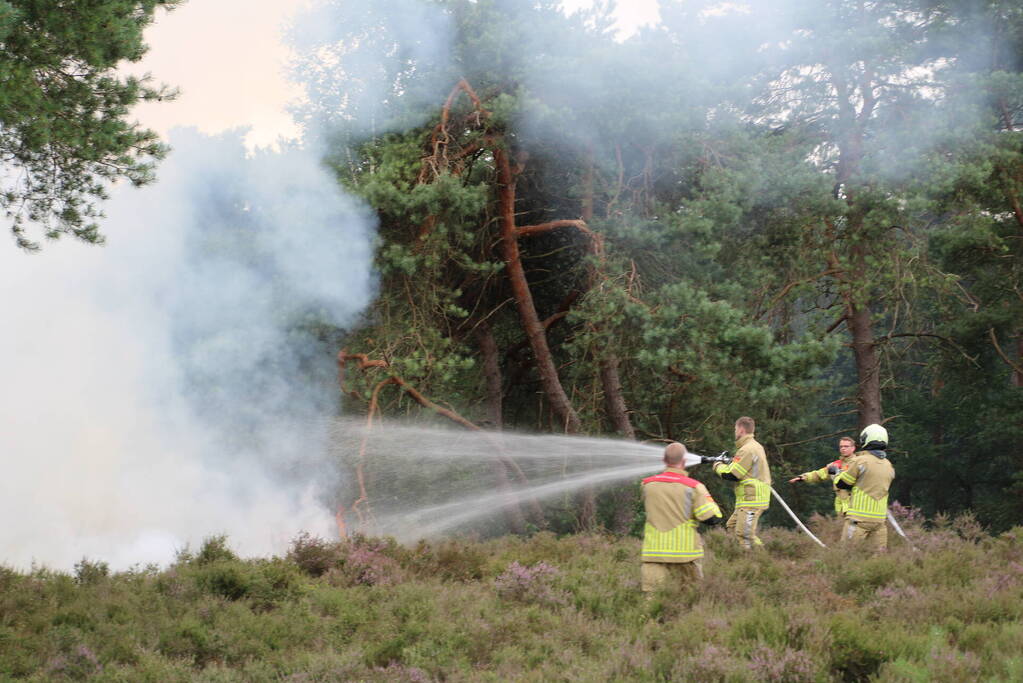Kampvuur veroorzaakt heidebrand