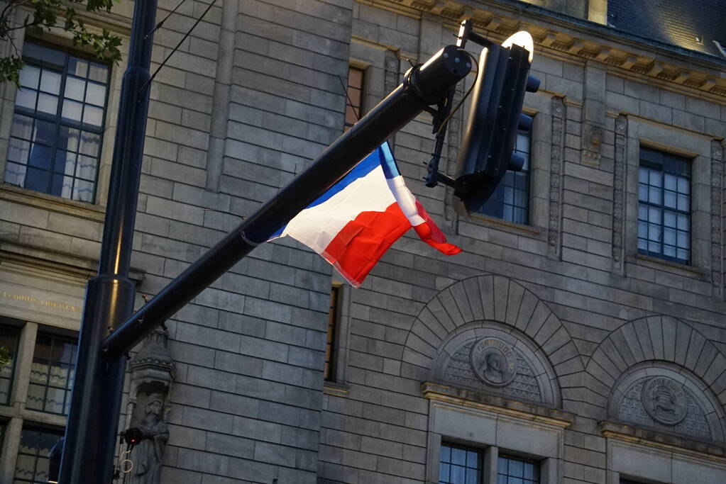 Boeren met trekkers in centrum