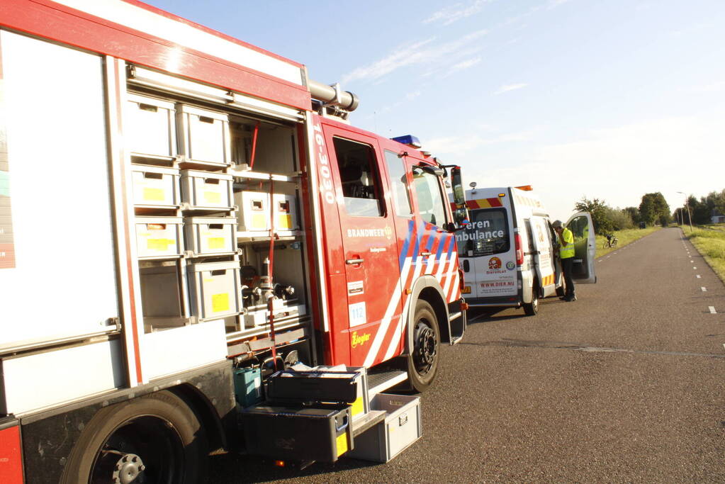 Brandweer redt vastzittende meerkoet
