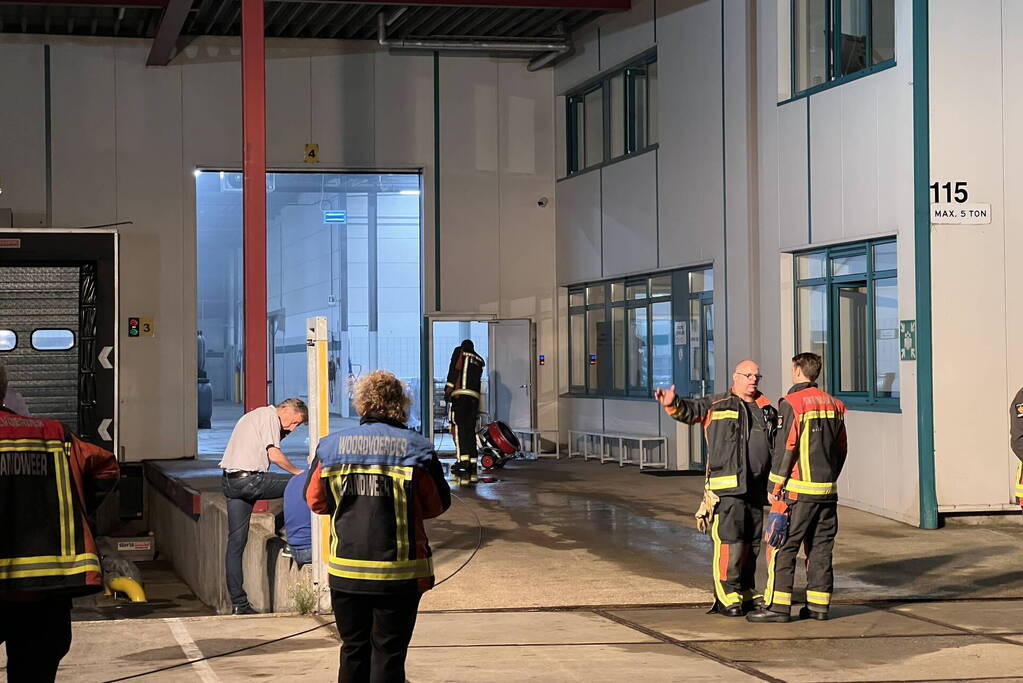 Heftruck veroorzaakt brand in pand
