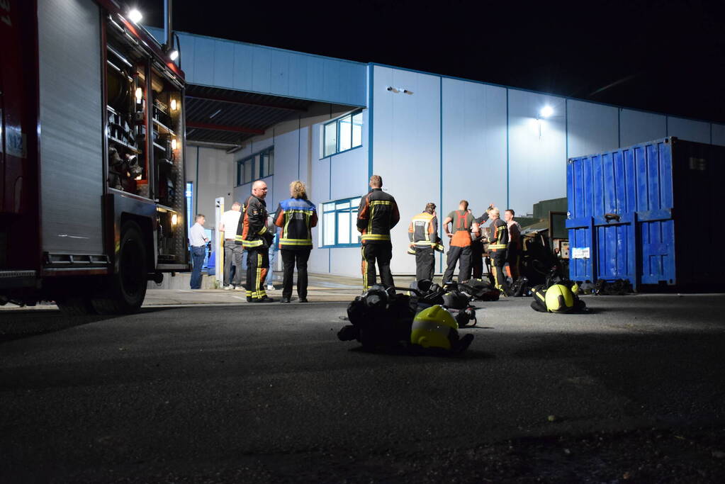 Heftruck veroorzaakt brand in pand