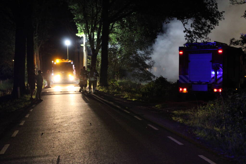Hevige brand op akker