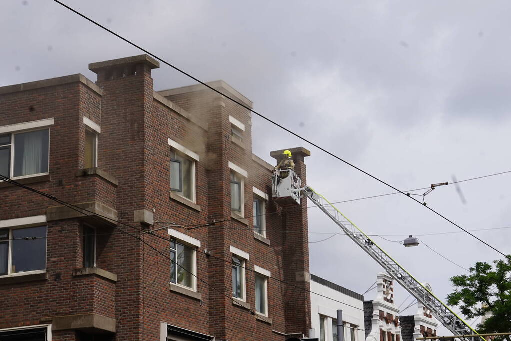 Brand op 3e etage van een appartementencomplex