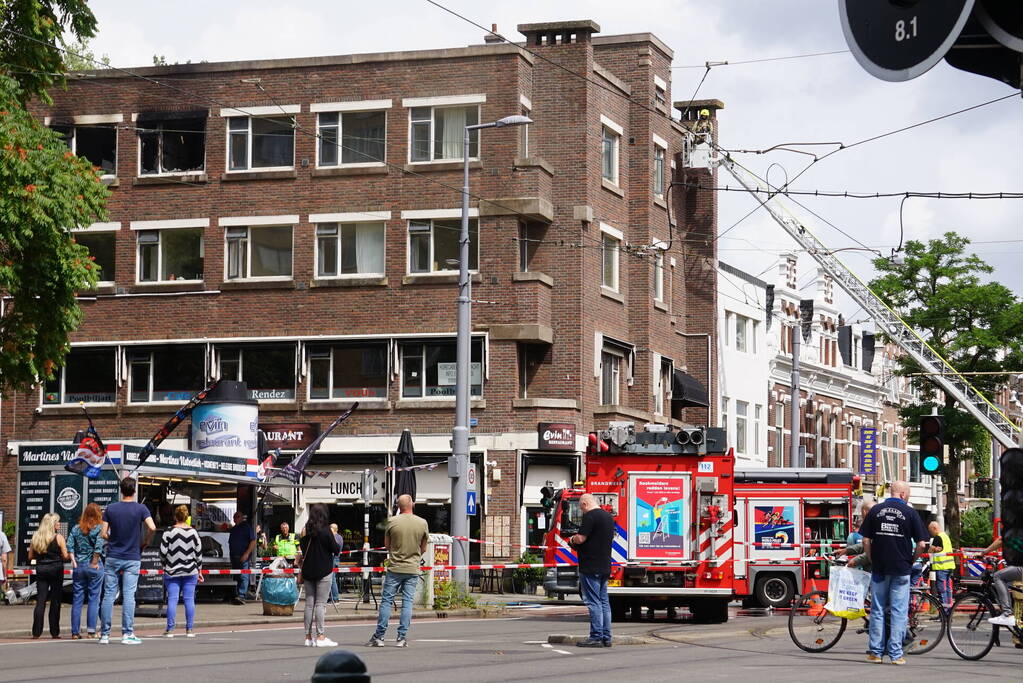 Brand op 3e etage van een appartementencomplex