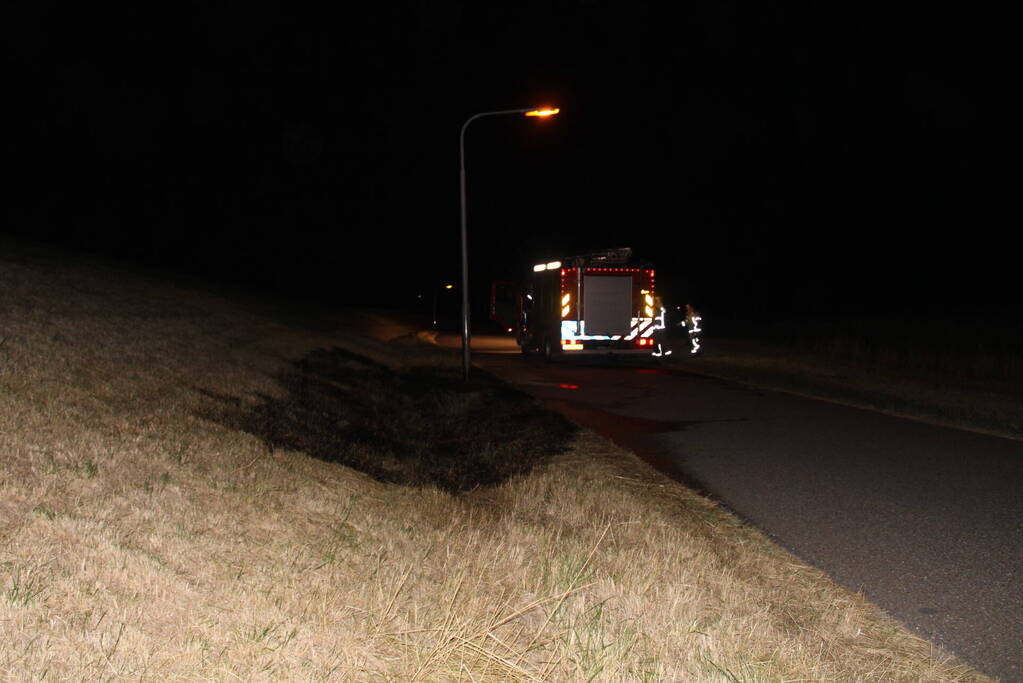 Brand in berm geblust snel geblust