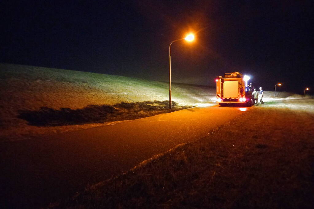 Brand in berm geblust snel geblust