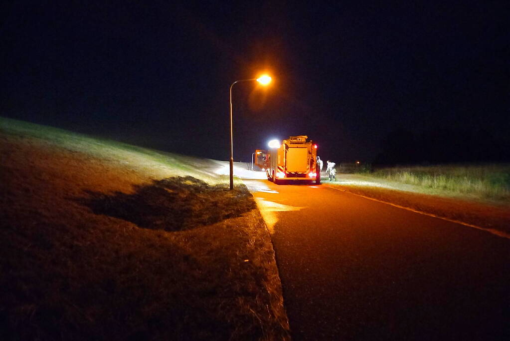 Brand in berm geblust snel geblust