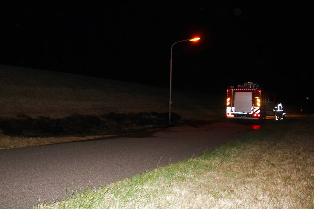 Brand in berm geblust snel geblust