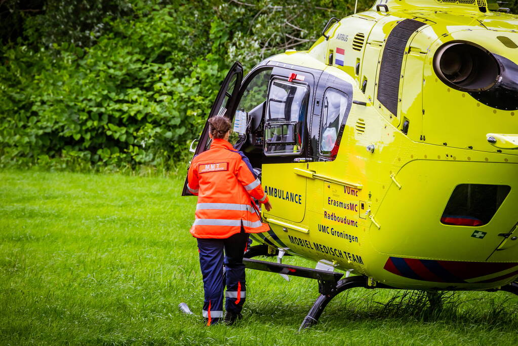 Traumahelikopter ingezet vanwege bedrijfsongeval