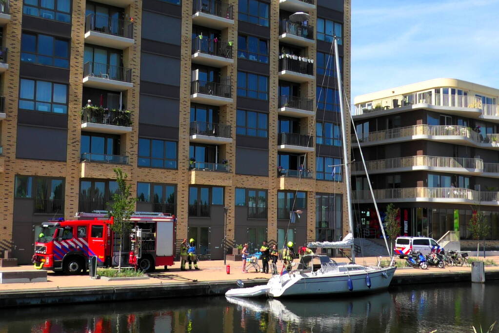 Brand aan boord van zeilboot