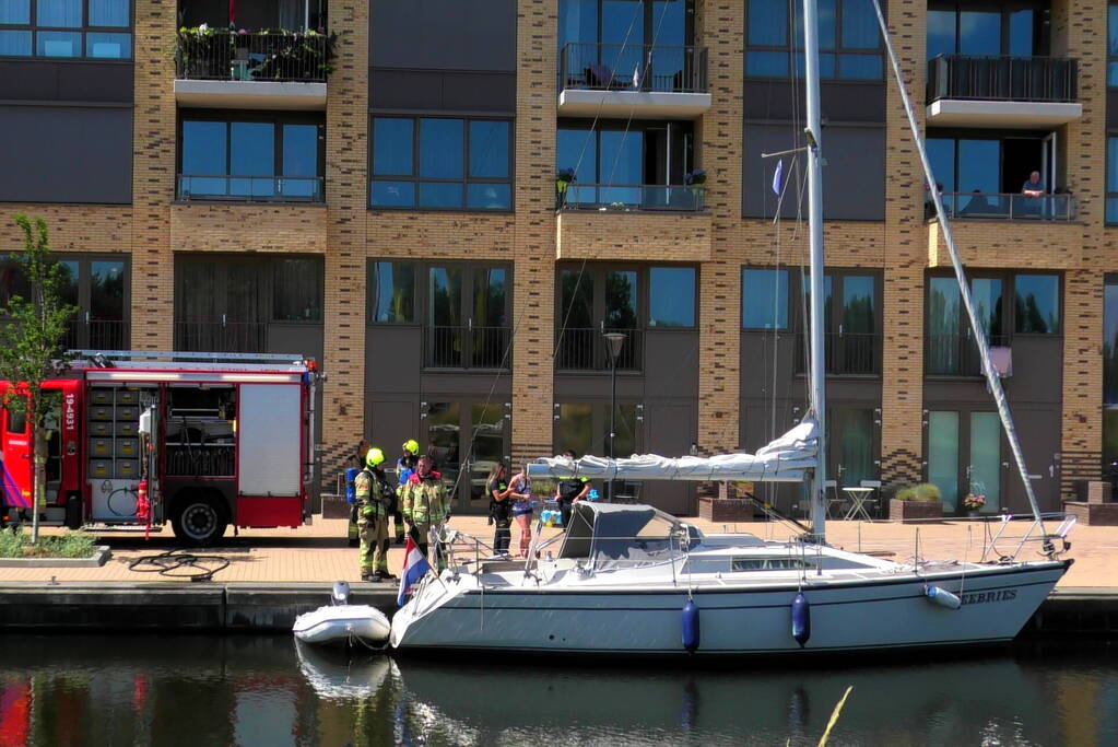 Brand aan boord van zeilboot