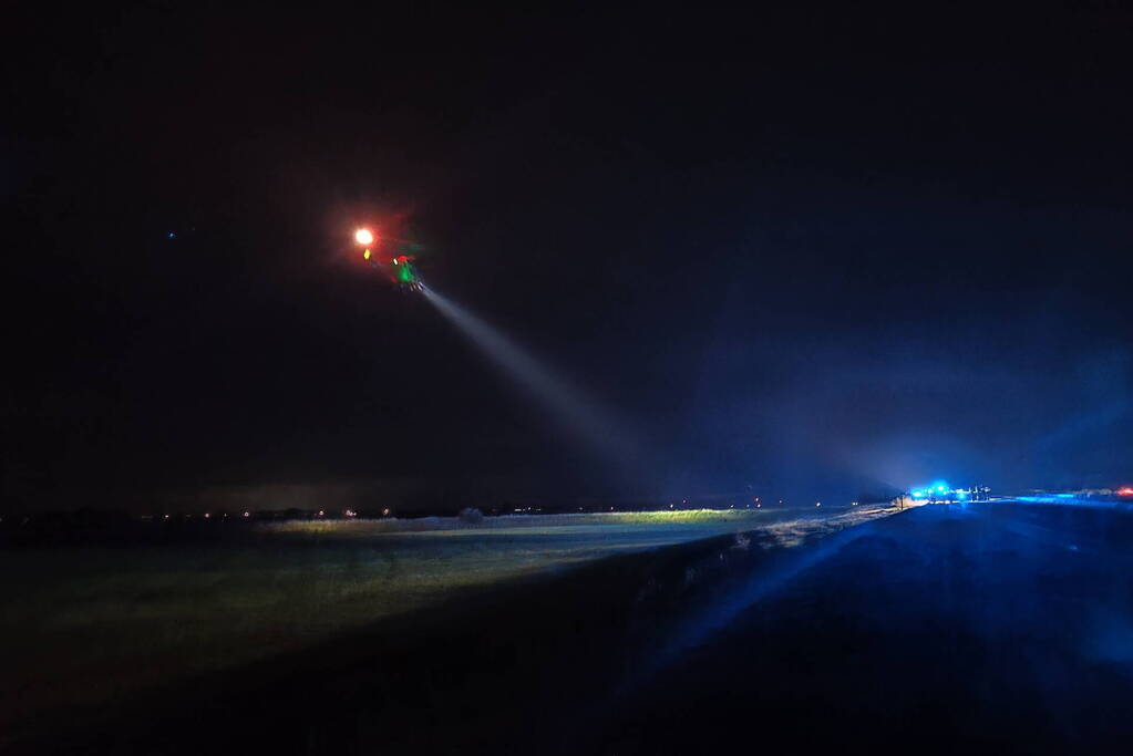 Zwaargewonde na aanrijding met object