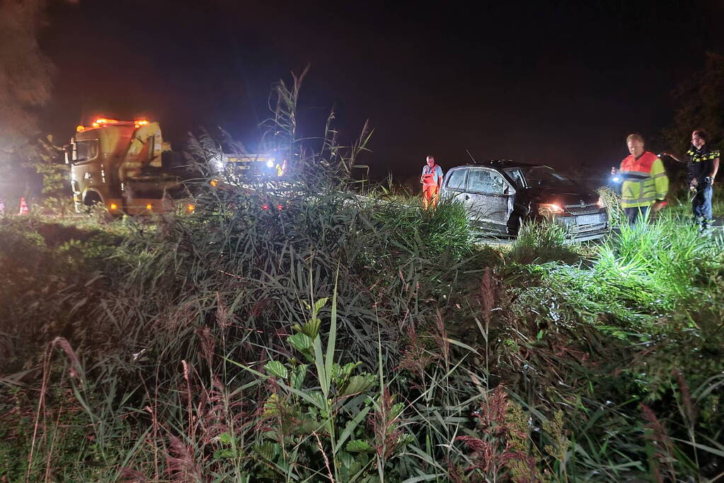 Schade na aanrijding met boom en bord