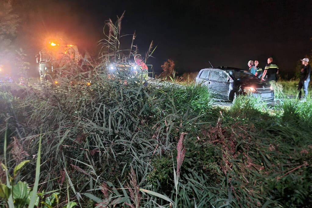 Schade na aanrijding met boom en bord