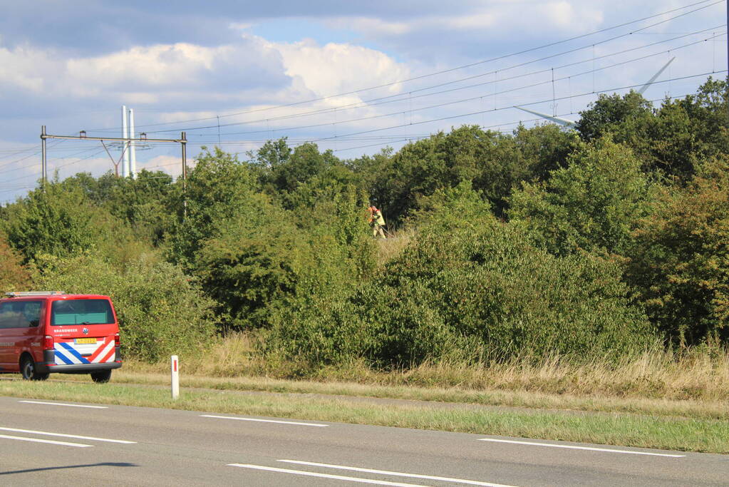 Geen treinverkeer vanwege brand langs spoorlijn