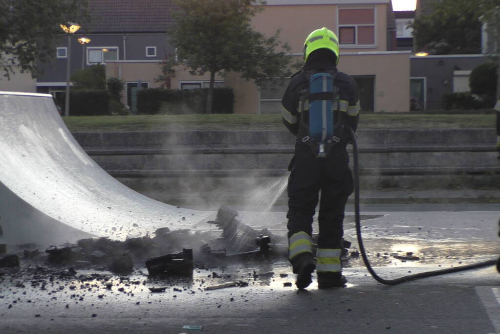 Brandstichting op skatepark