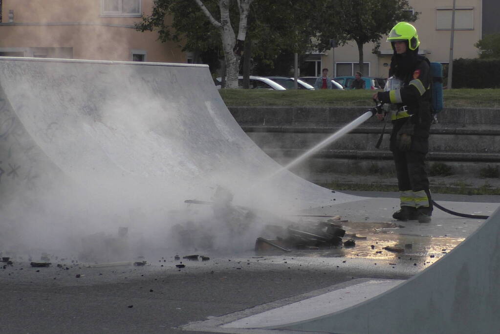 Brandstichting op skatepark