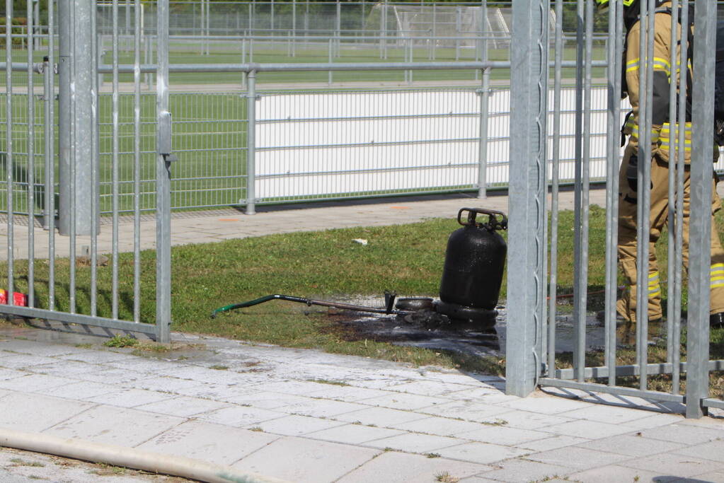 Gewonde door brandende gasfles