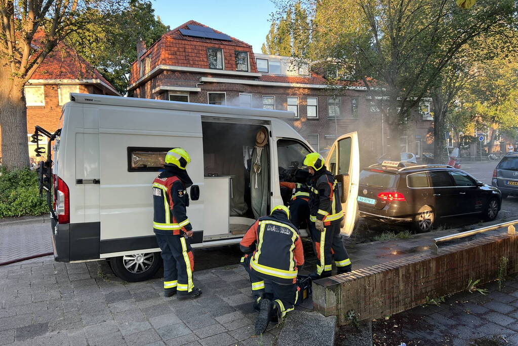 Kortsluiting veroorzaakt brand in camper