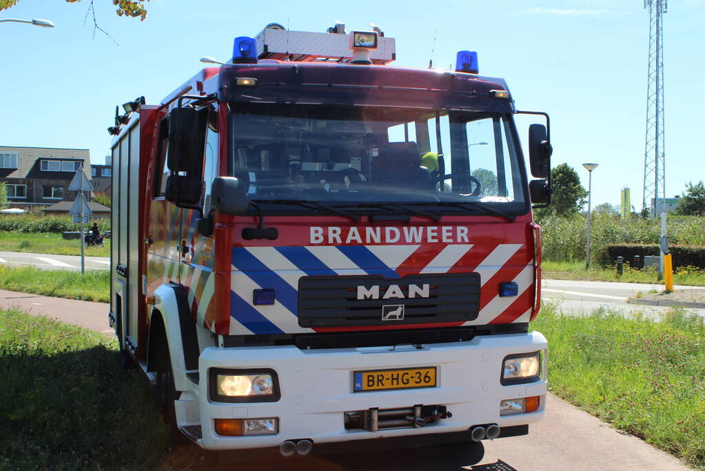 Brand in berm snel geblust