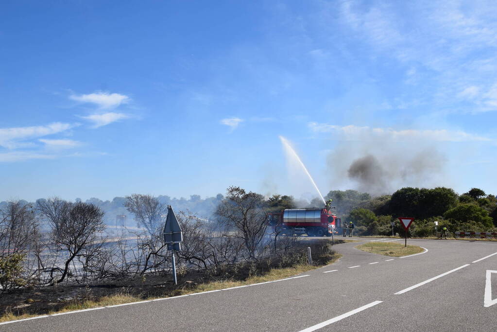 Brandweer massaal ingezet bij grote duinbrand
