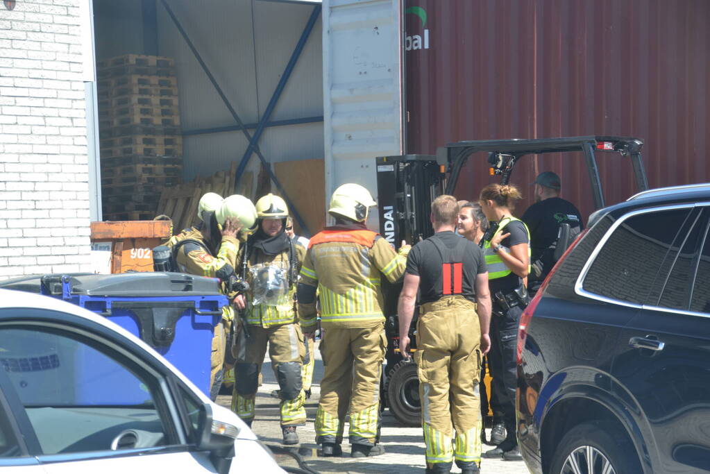 Brand in container op bedrijventerrein