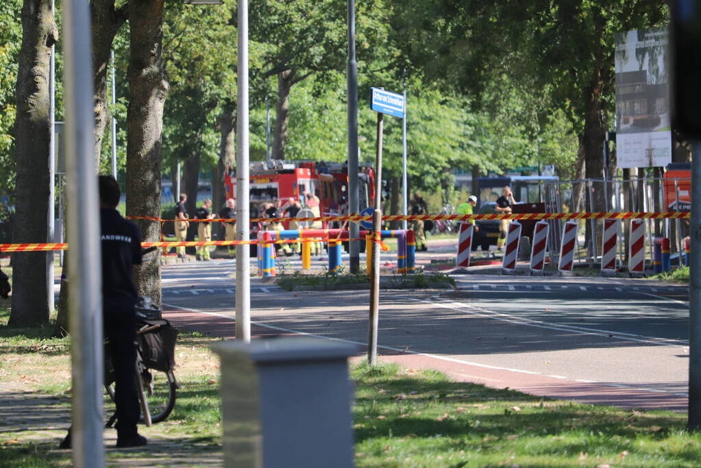 Straat afgezet na gaslekkage