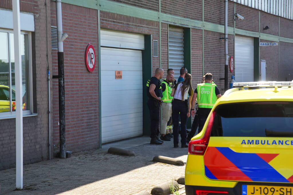 Grote brand in bedrijfspand