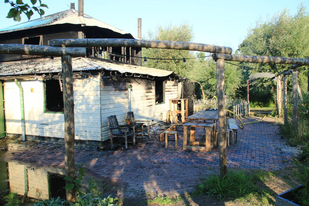 Gebouw volledig afgebrand