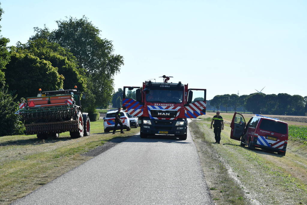 Brand verwoest groot deel akker