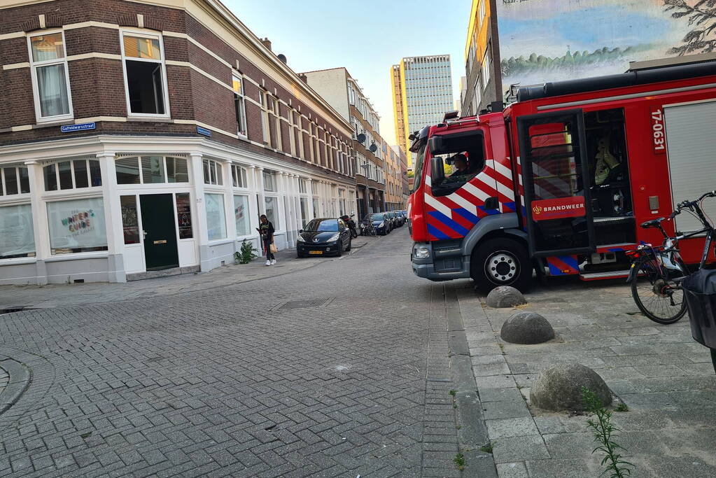 Afvalcontainer in brand