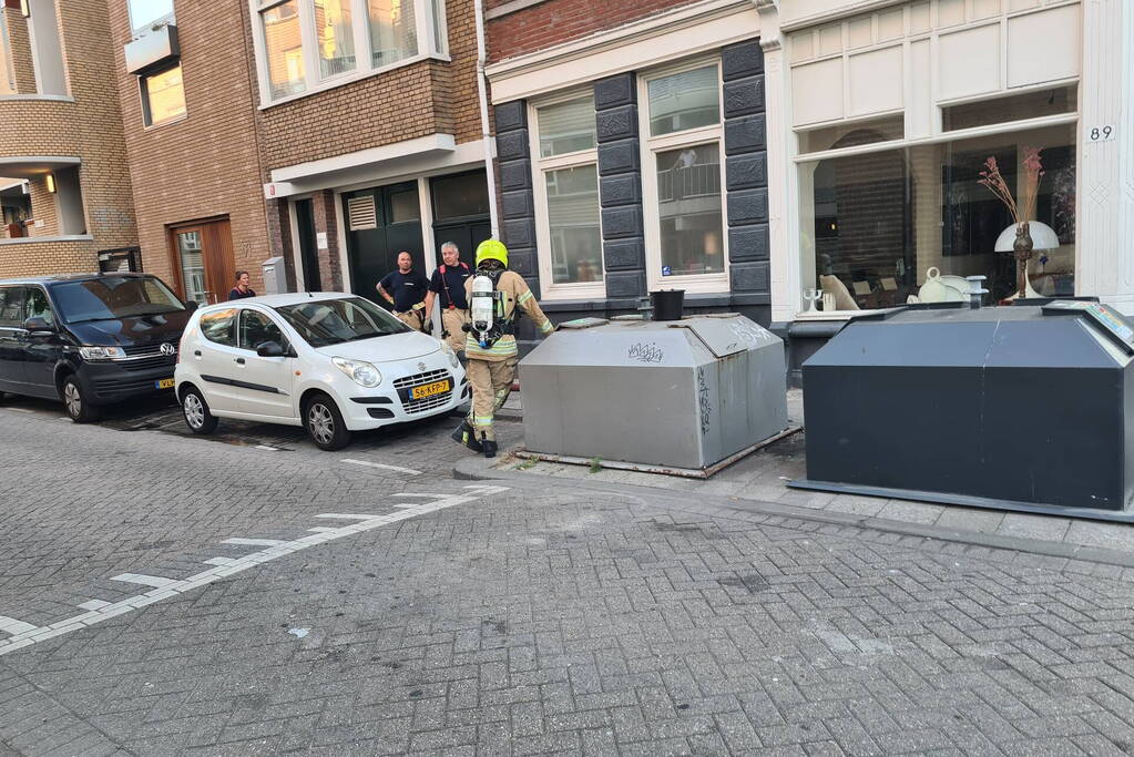 Afvalcontainer in brand