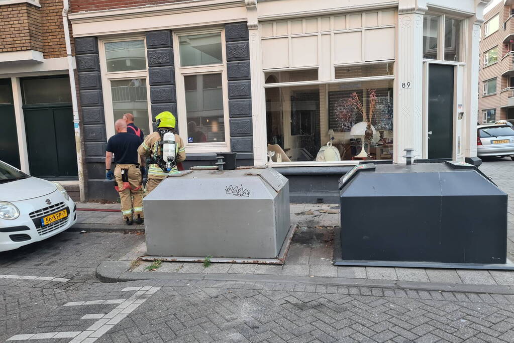 Afvalcontainer in brand