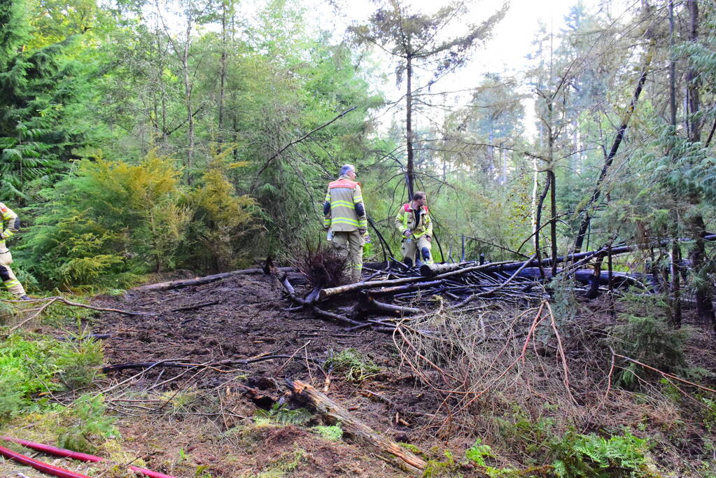100 vierkante meter natuur verwoest vanwege brand