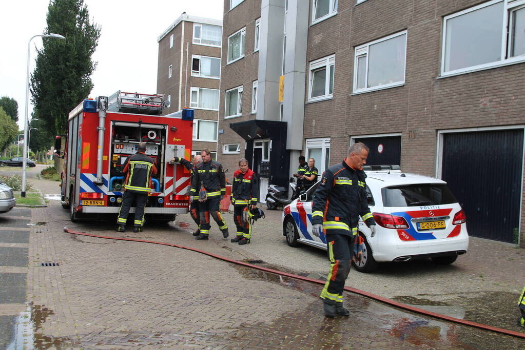 In brand staande kunststof barrier snel geblust