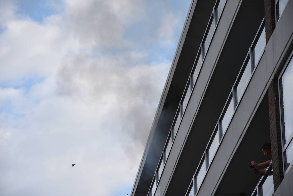 Ontruiming bij brand in flat
