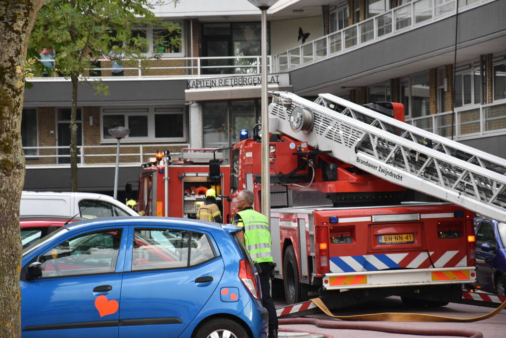 Ontruiming bij brand in flat
