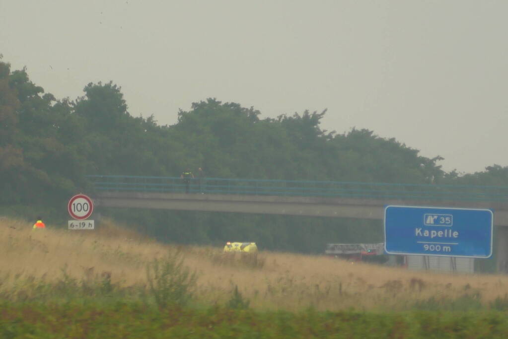 Verkeer stilgezet op A58 vanwege incident op viaduct