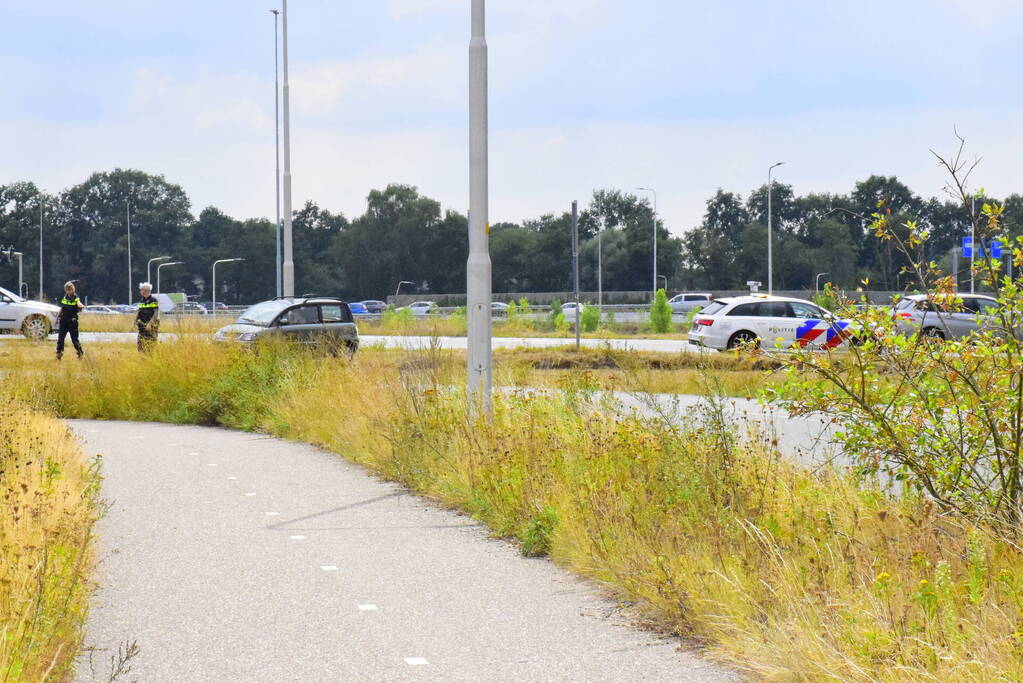 Vrouw met brommobiel probeert snelste route naar Leusden te nemen
