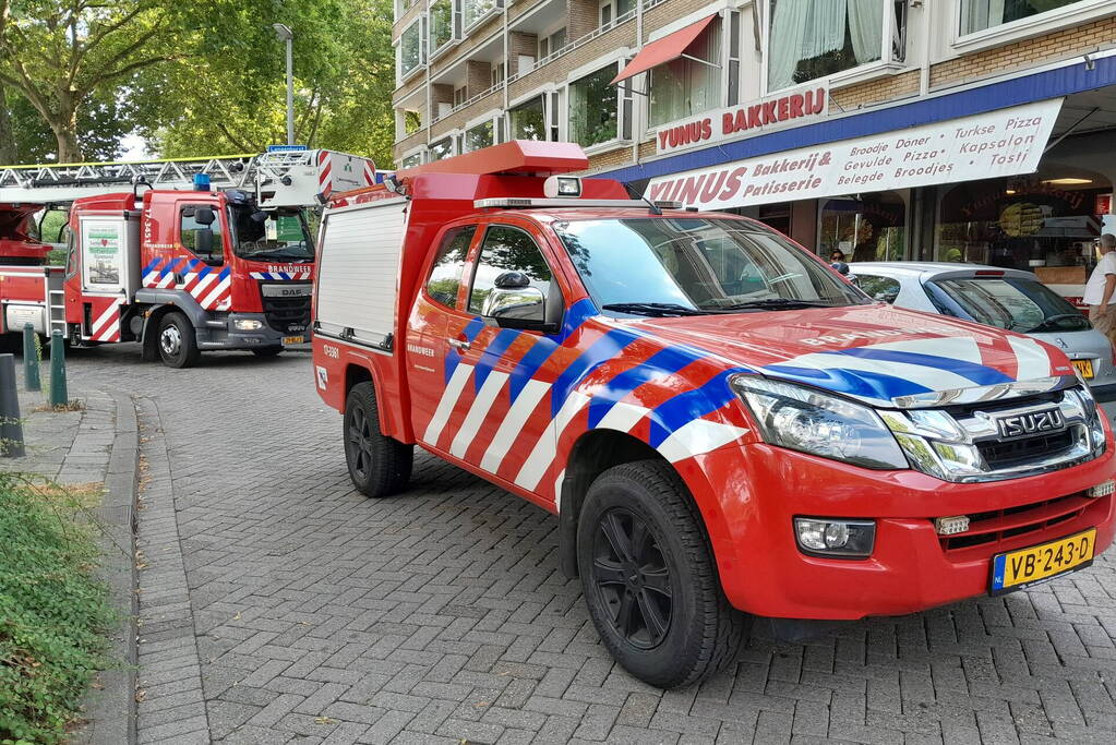 Brand in pand fietsenwinkel