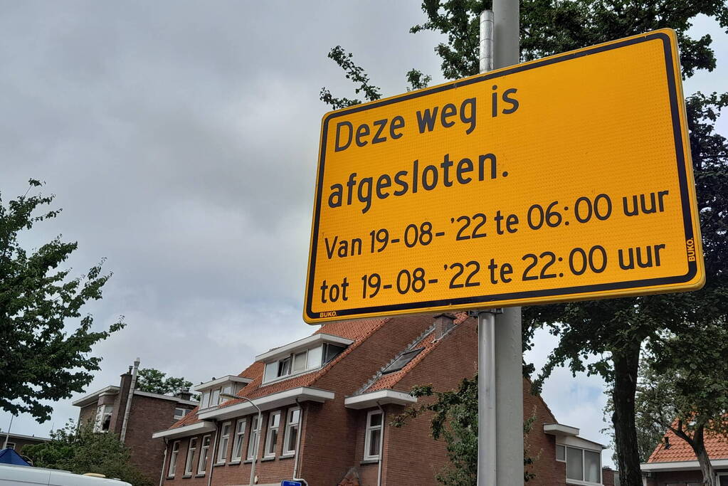 Straat hermetisch afgesloten door reconstructie