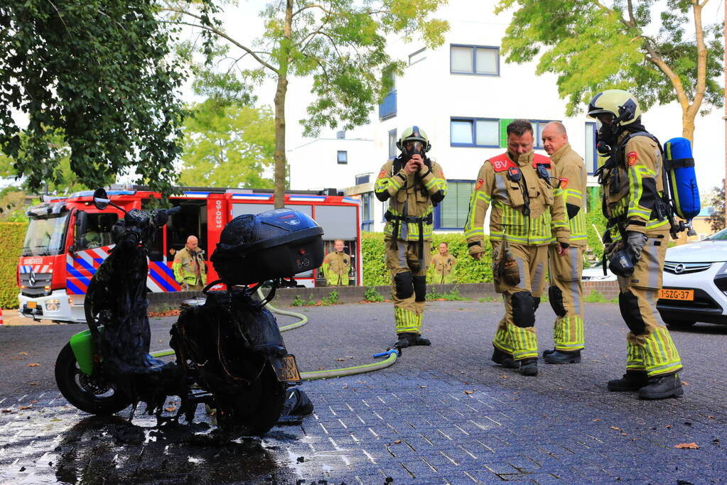 Go Sharing-scooter vanwege brand verwoest