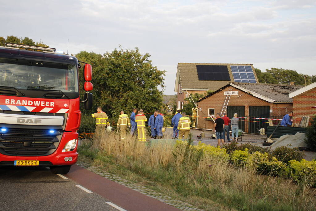 Asbest vrijgekomen bij brand in varkensschuur