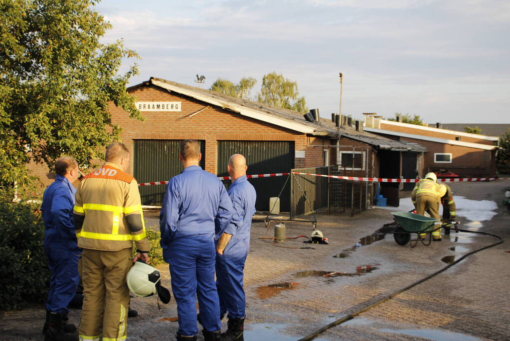 Asbest vrijgekomen bij brand in varkensschuur
