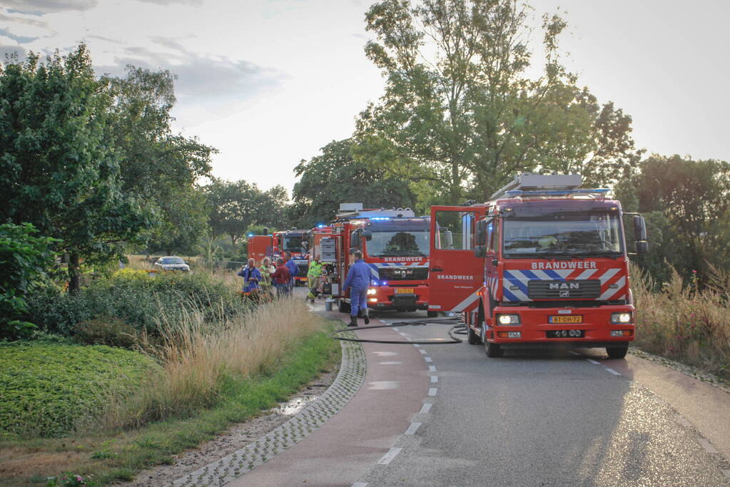 Asbest vrijgekomen bij brand in varkensschuur