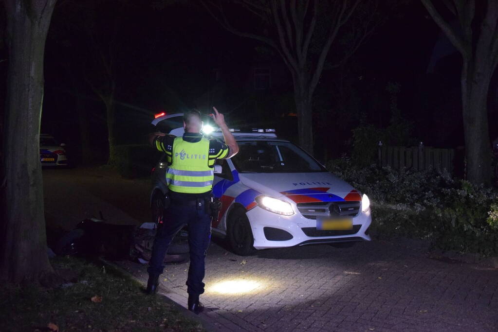 Scooterrijder gewond na achtervolging