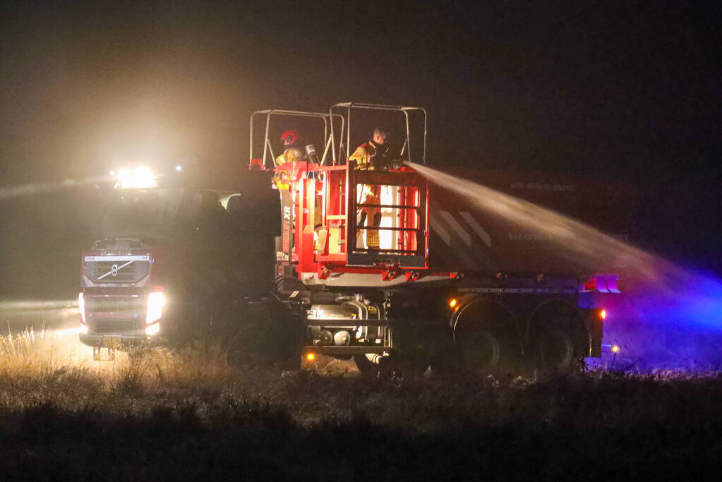 Flinke natuurbrand Goois Natuurreservaat Bussumerheide