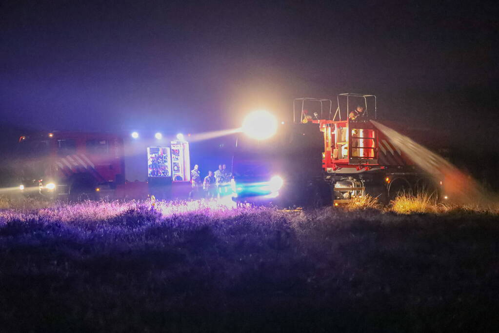 Flinke natuurbrand Goois Natuurreservaat Bussumerheide