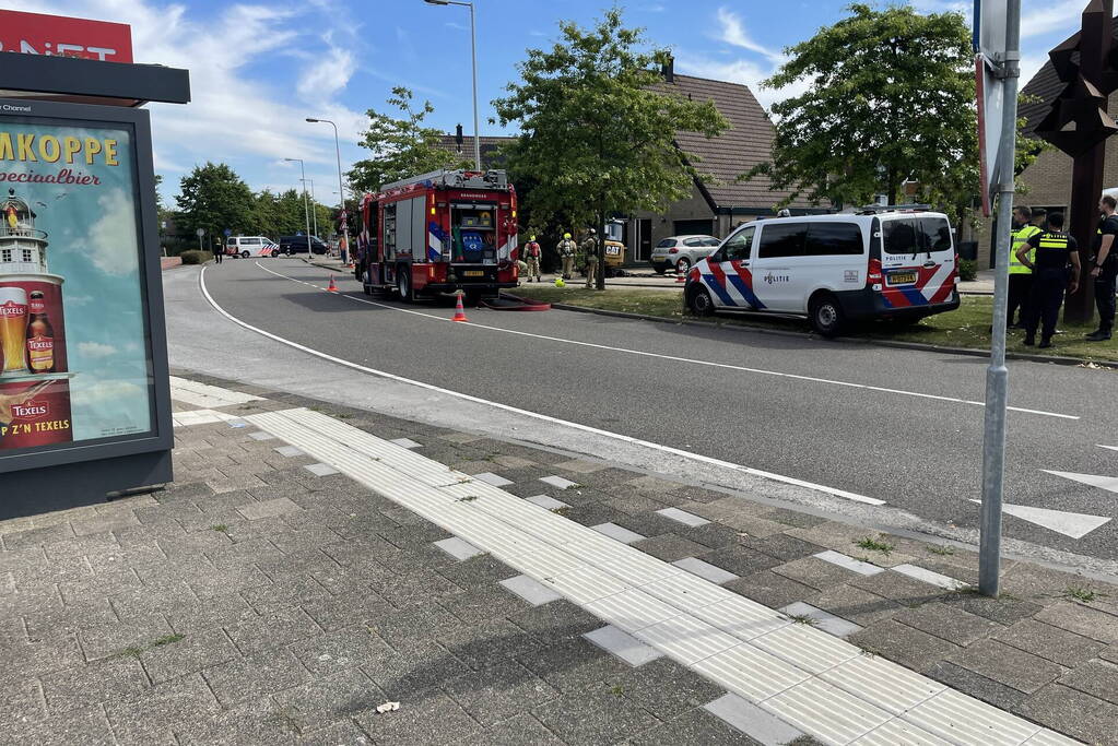 Gaslek door graafwerkzaamheden in De Kooistee