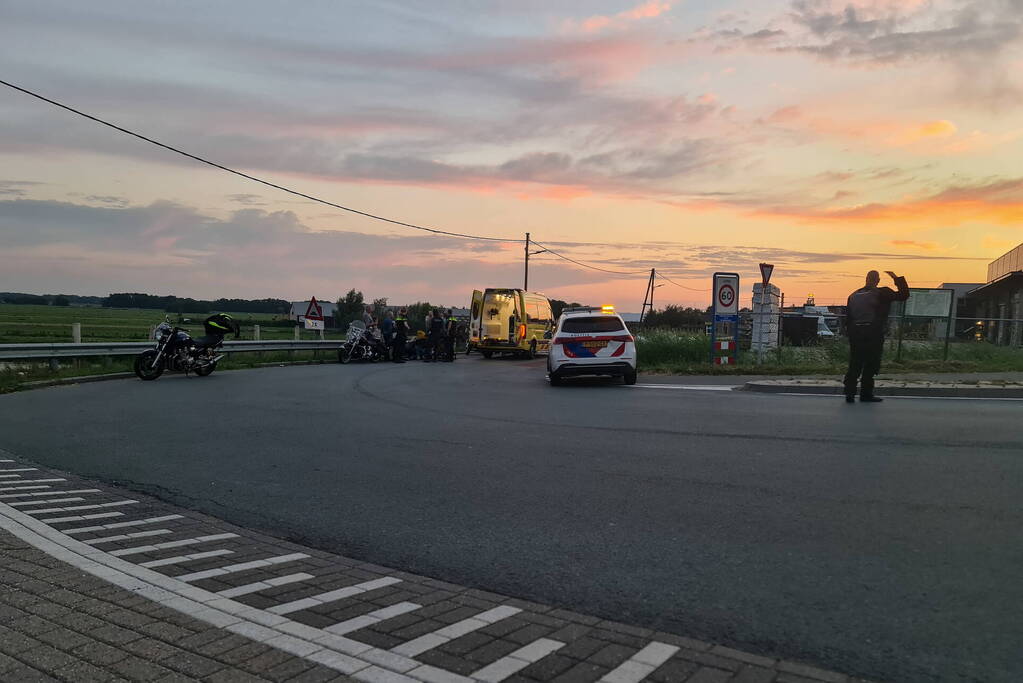 Motorrijder gewond na val